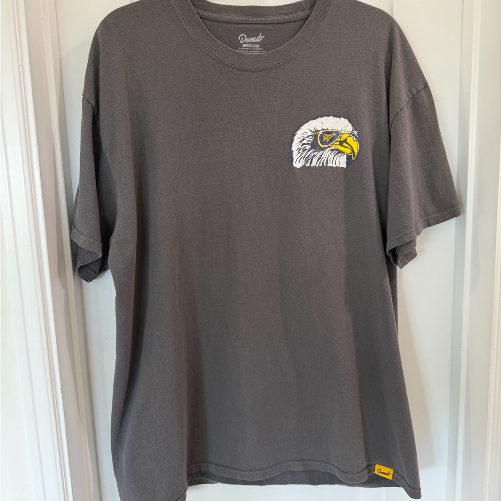 Donut brand Gray T-Shirt with Eagle Design